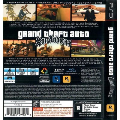 Grand Theft Auto San Andreas Ps3