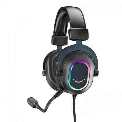 Headset Gamer Fifine H6, 7.1 Surround, Drivers De 50Mm, Rgb, Usb, Black