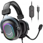 Headset Gamer Fifine H6, 7.1 Surround, Drivers De 50Mm, Rgb, Usb, Black