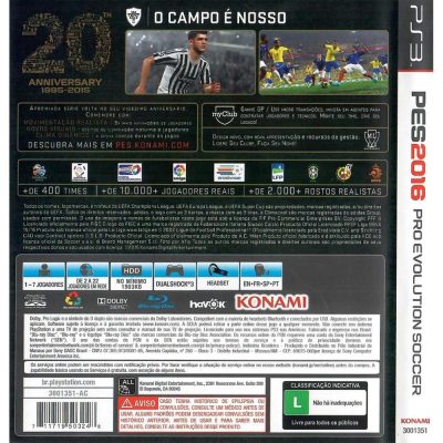 Pes 2016 Pro Evolution Soccer Ps3