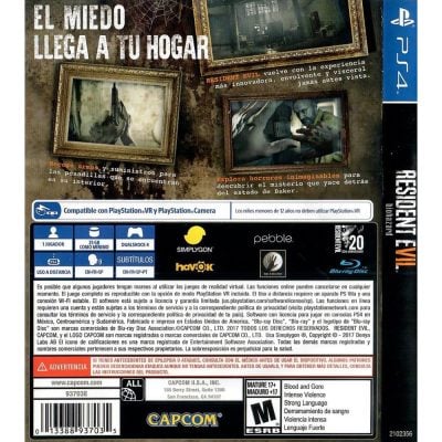 Resident Evil 7 Biohazard Ps4