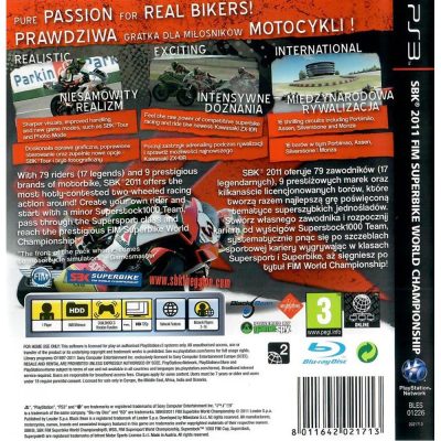 Sbk 2011 Fim Superbike World Championship Ps3