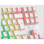 Teclado Mecanico Gamer Ninja Leap Pudim, Switch Blue, Rainbow, Abnt2, White (Branco) Teclado Mecanico Gamer Ninja Leap Pudim, Switch Blue, Rainbow, Abnt2, White (Branco)