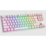Teclado Mecanico Gamer Ninja Leap Pudim, Switch Blue, Rainbow, Abnt2, White (Branco) Teclado Mecanico Gamer Ninja Leap Pudim, Switch Blue, Rainbow, Abnt2, White (Branco)