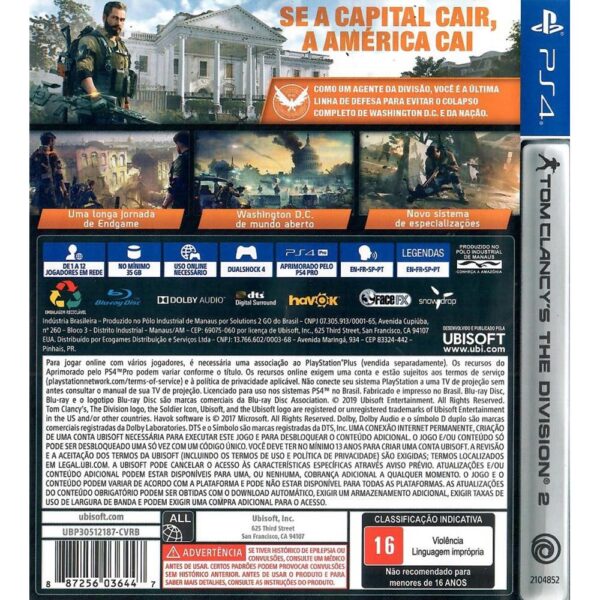 Tom Clancys The Division 2 Ps4 #1