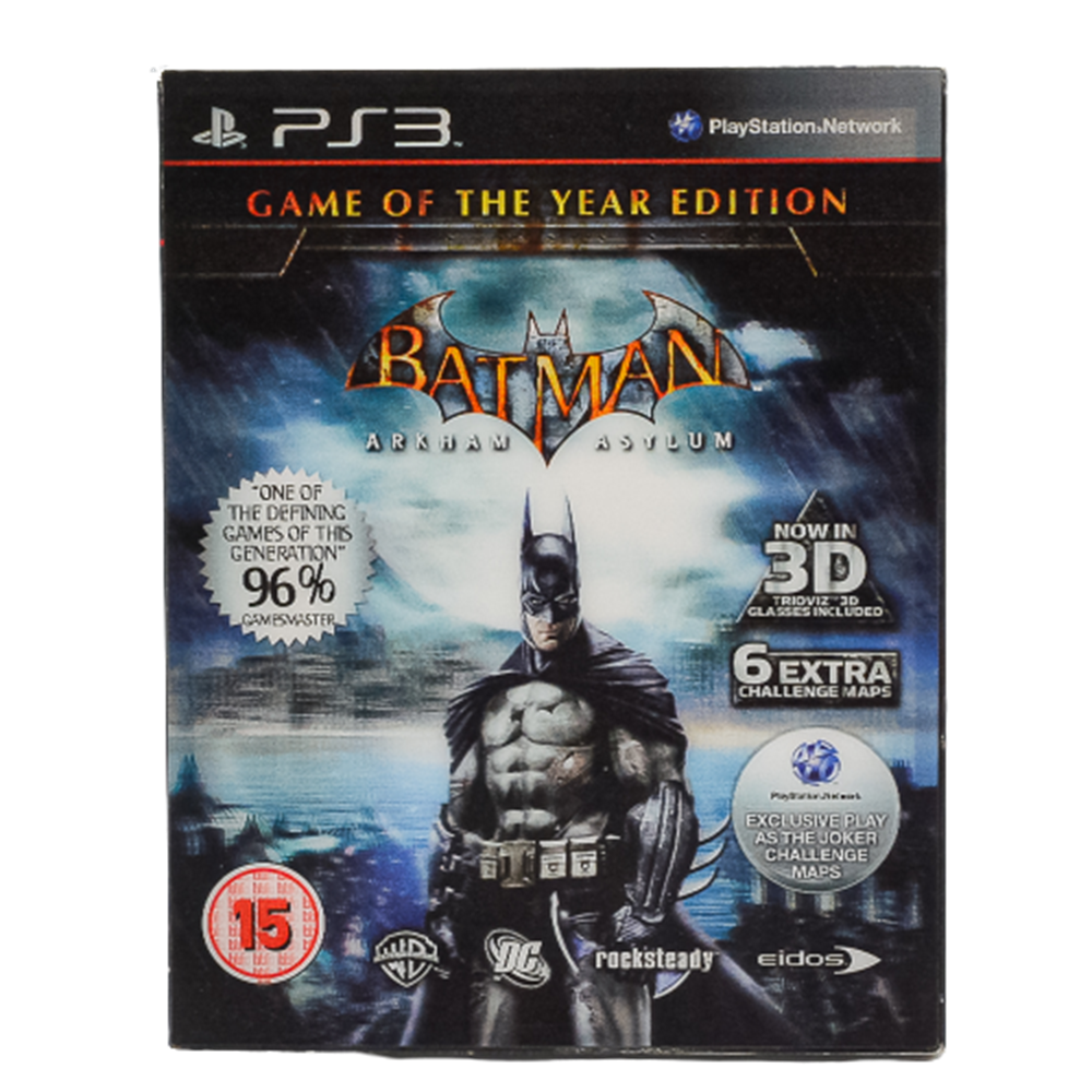 Batman Arkham Asylum GOTY Ps3 (Luva 3D) (Seminovo) (Jogo Mídia Física) -  Arena Games - Loja Geek