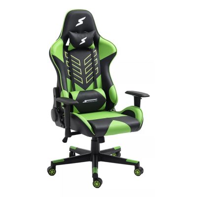 Cadeira Gamer Superframe Godzilla, Reclinável, Preto E Verde