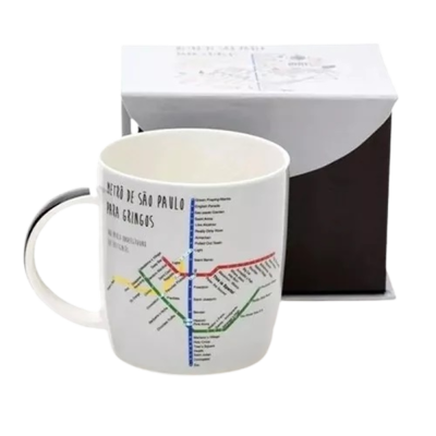 Caneca 320Ml - Metrô De São Paulo Para Gringos