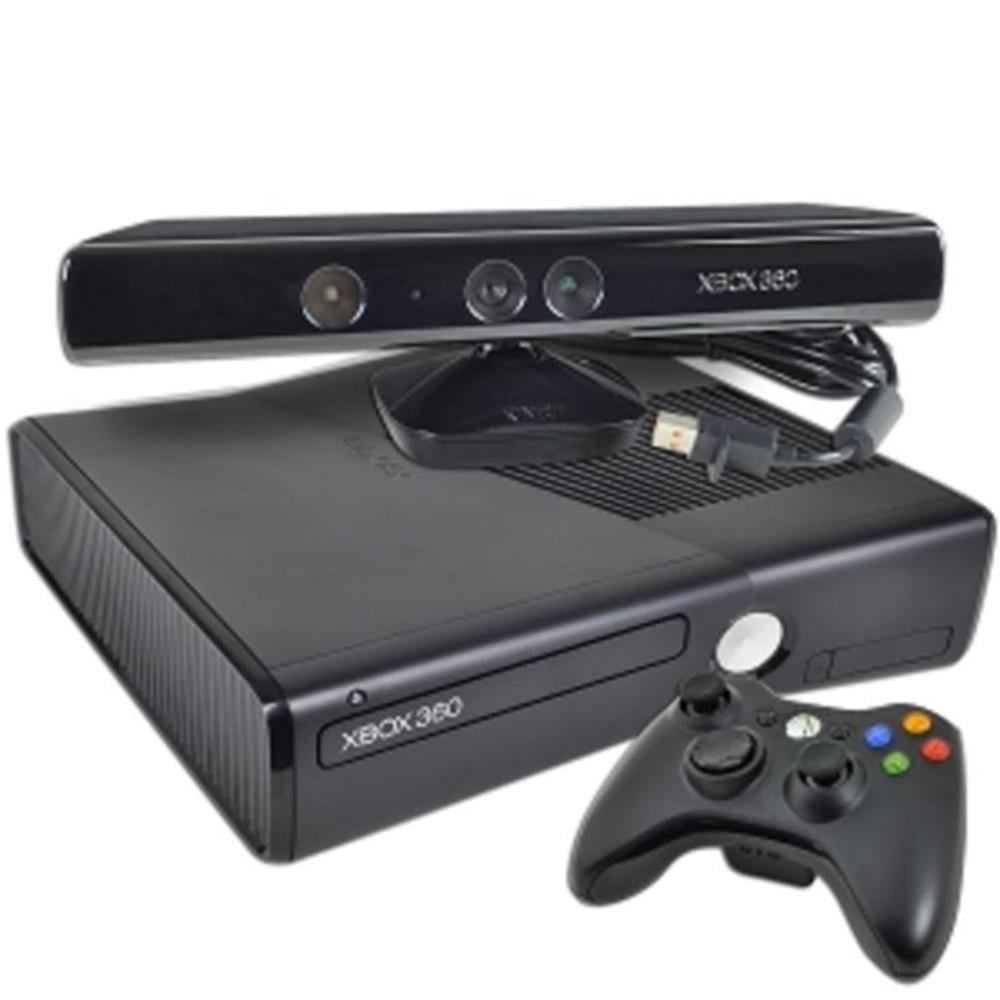 Video Game XBOX 360 Slim 4GB Controles Original e Kinect com caixa - Usado  com 6 meses garantia - Zapach - Eletrônicos e Beleza