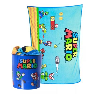 Kit Manta Com Balde Super Mario