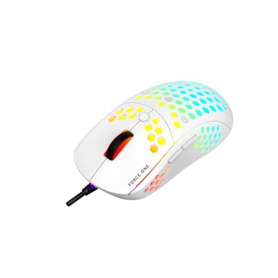 Mouse Gamer Force One Supernova Rgb, 20000Dpi, 6 Botões, Branco