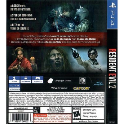 Resident Evil 2 Remake Ps4