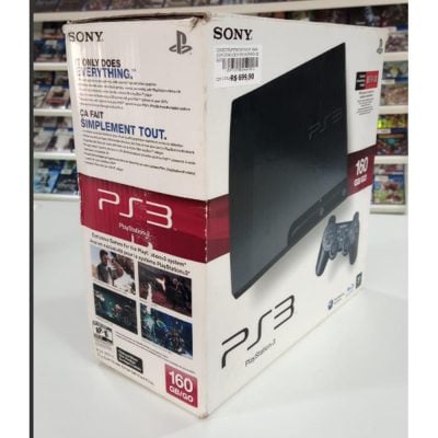 Console Playstation 3 Slim 160Gb (Com Caixa) (Detalhe Estetico)