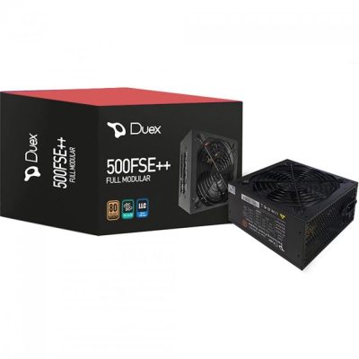 Fonte Duex Dx, 500W, 80 Plus Bronze Full Modular, Bivolt, Preto - Dx 500Fse++