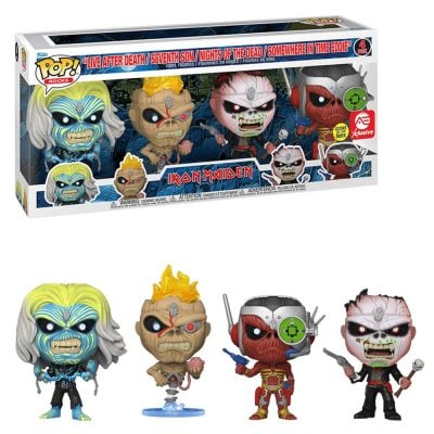 Funko Pop Iron Maiden Eddie 4-Pack (Glows In The Dark)