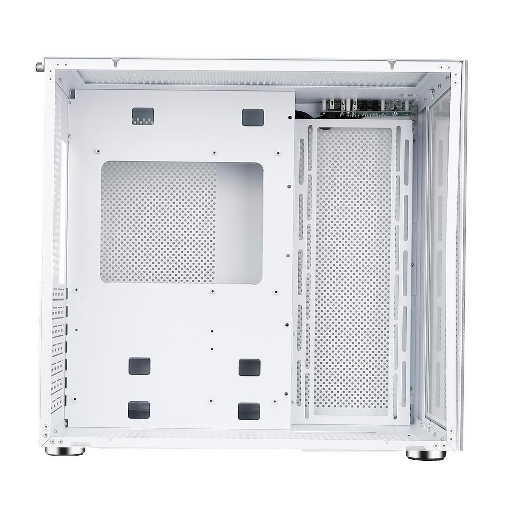 Gabinete Gamer Rise Mode Galaxy White, Ateral E Frontal Em Vidro Temperado, 10X Cooler Fan Argb