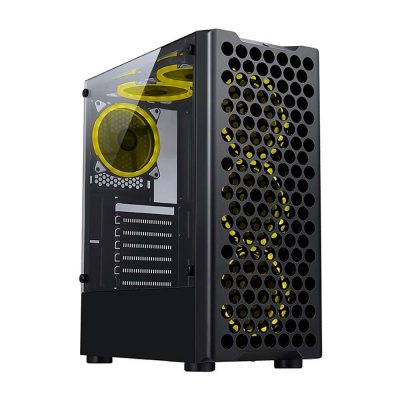 Gabinete Gamer Rise Mode X5 Glass, Rgb, Lateral Em Vidro Fume, Preto - Rm-X5-05-Fb