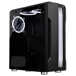 Gabinete Gamer Rise Mode Z1 Glass, Rgb, Lateral Em Vidro Fume, Preto - Rm-Z01-01-Fb