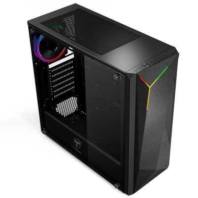 Gabinete Gamer T-Dagger G25b, Mid Tower, Rgb, Black, Atx, Sem Fonte, Sem Fan, Tgc-G25b