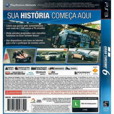 Gran Turismo 6 Ps3 #3 (Sem Manual)