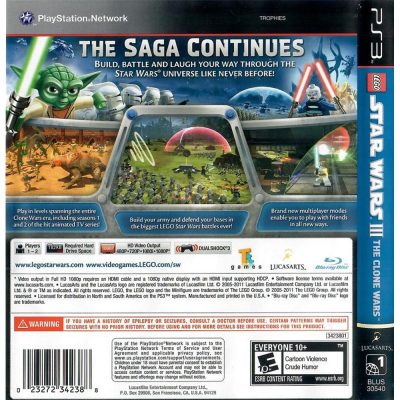Lego Star Wars Iii The Clone Wars Ps3 #1 (Sem Manual)