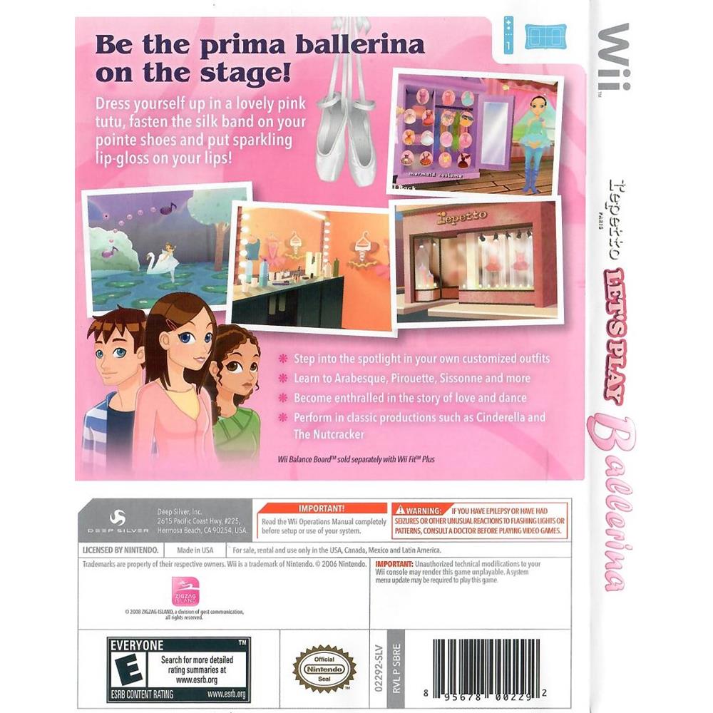 Let's Paly Ballerina Nintendo Wii #1 (Sem Manual)