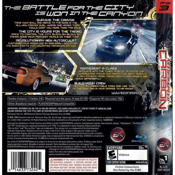 Need For Speed Carbon Greatest Hits Ps3 #1