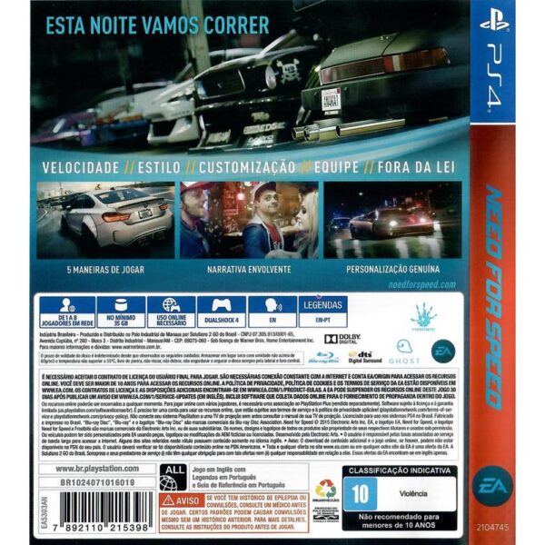 Need For Speed Ps4 (Playstation Hits)