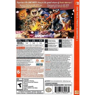 One Piece Pirate Warriors 4 Nintendo Switch