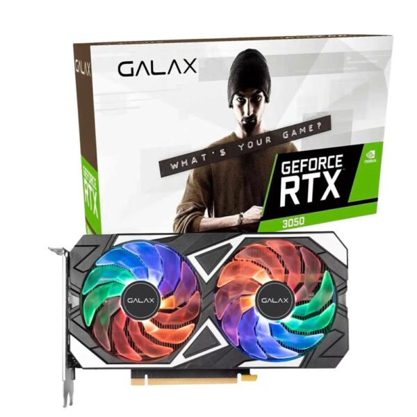 Placa De Vídeo Galax Nvidia Geforce Rtx 3050 Ex Oc, 8Gb Gddr6, Lhr, 1-Click, 128 Bits - 35Nsl8md6yex