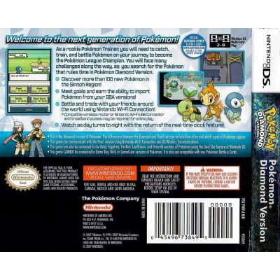 Pokémon Diamond Version Nintendo Ds