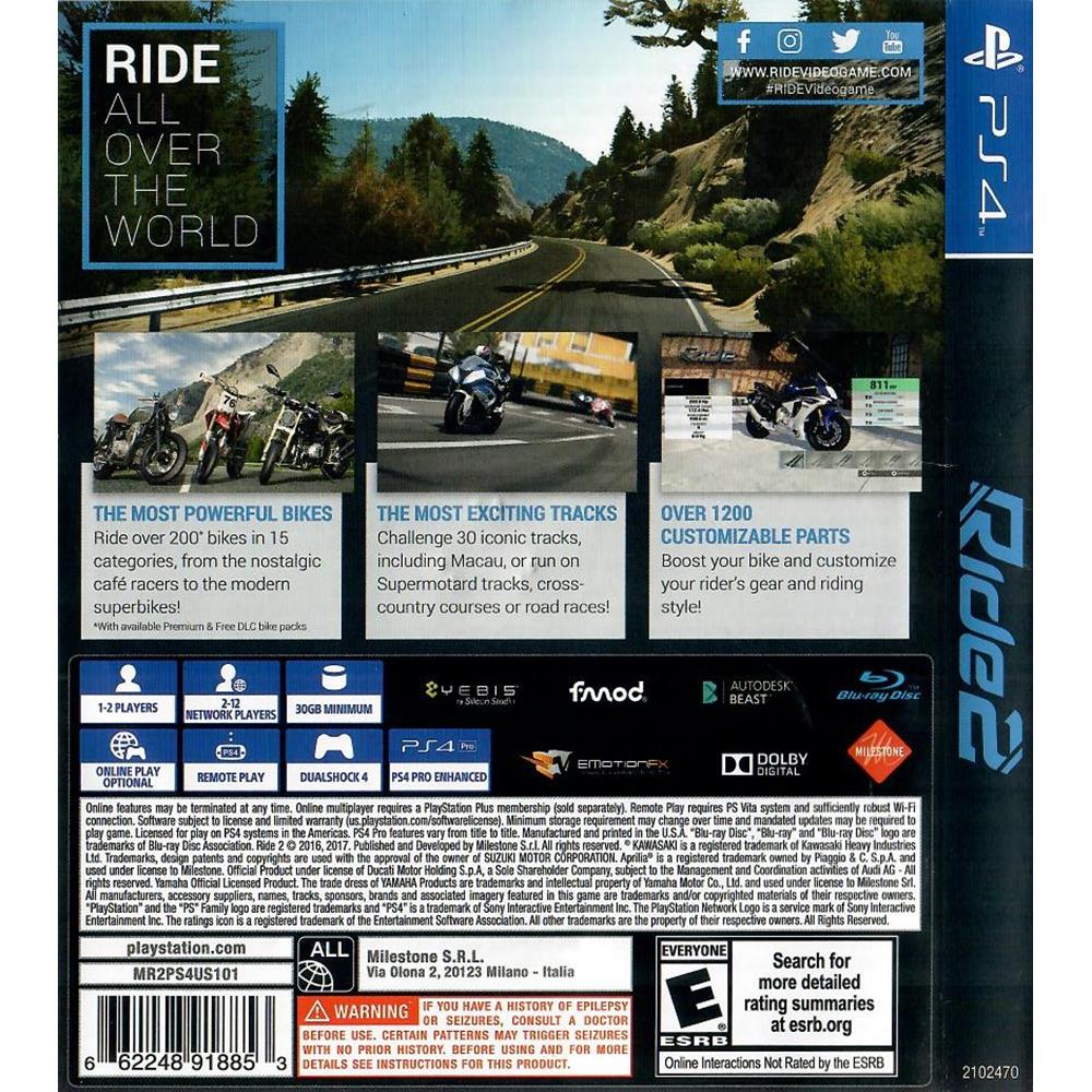 Ride 2 Ps4 #3 (Com Detalhe) (Jogo Mídia Física) - Arena Games - Loja Geek