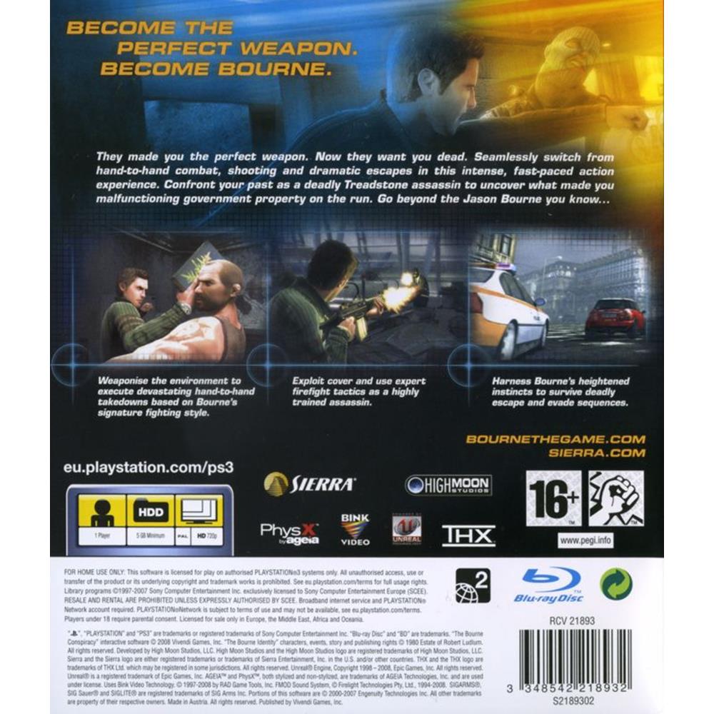 The Bourne Conspiracy Ps3 (Jogo Midia Fisica) (Com Detalhe) - Arena Games -  Loja Geek