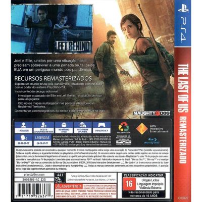 The Last Of Us Remasterizado Playstation Hits Ps4 #2 (Trava De Disco)