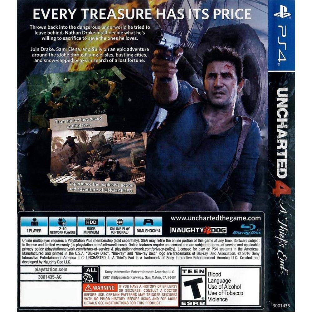 Usado: Jogo Uncharted 4 A Thif's End - PS4 em Promoção na Americanas