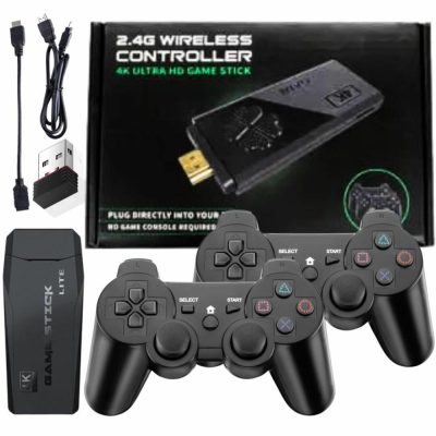 VÃdeo Game Stick 4K Retro Com 2 Controles Sem Fio E 10.000 Jogos - Con-11258