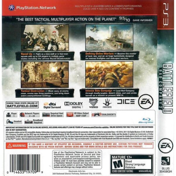 Battlefield Bad Company 2 Ps3 #1(Greatest Hits)
