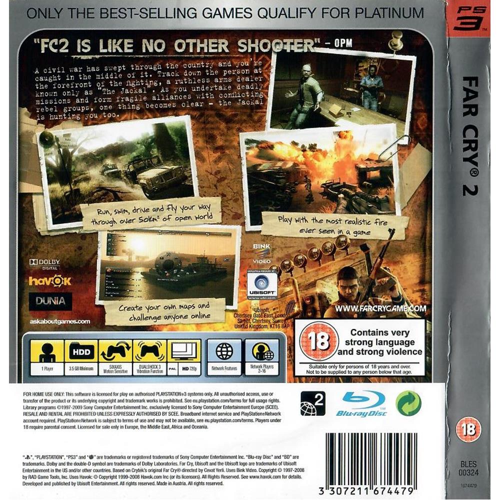 Jogo Far Cry 2 Ps3 Play 3