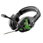 Headset Gamer Warrior Harve, Drivers 40Mm, Preto E Verde - Ph298