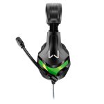 Headset Gamer Warrior Harve, Drivers 40Mm, Preto E Verde - Ph298
