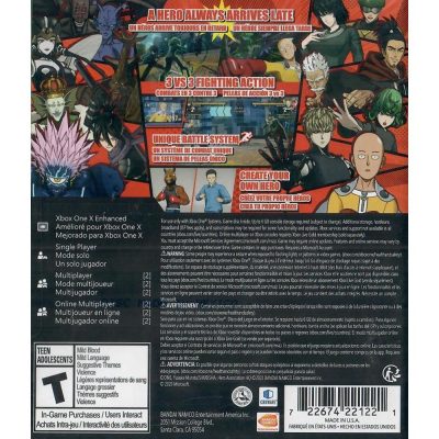 One Punch Man A Hero Nobody Knows Xbox One