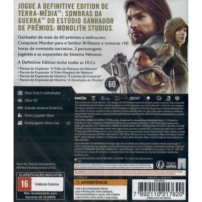 Terra Média Sombras Da Guerra Definitive Edition Xbox One