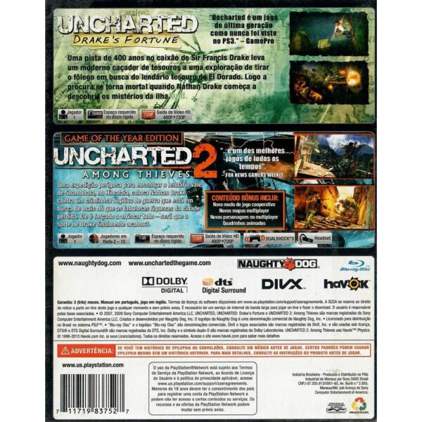 Uncharted Dual Pack Ps3 #1