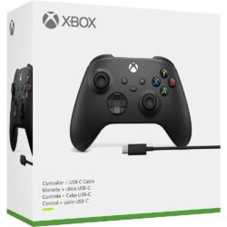 Controle Sem Fio Xbox Series + Cabo Usb-C - Original Carbon Black