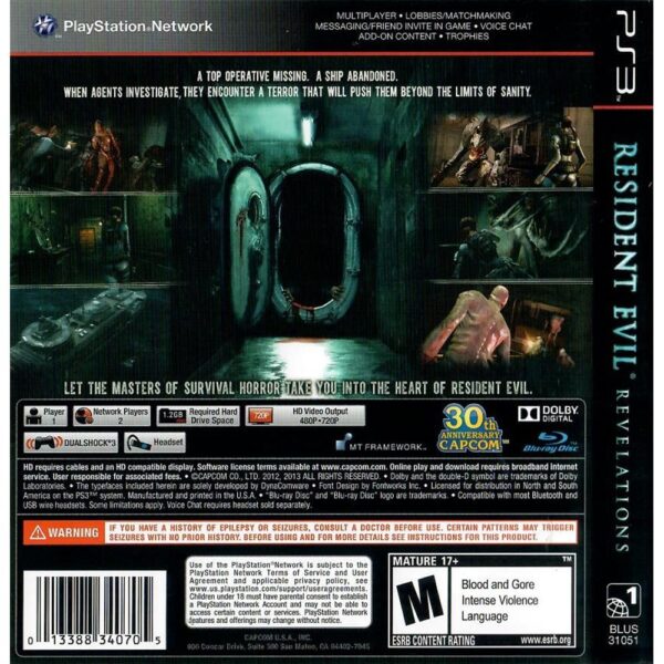 Resident Evil Revelations Ps3
