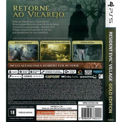 Resident Evil Village Gold Edition Ps5 (Sem Codigos)