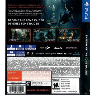 Shadow Of The Tomb Raider Ps4