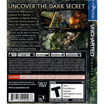 Uncharted Golden Abyss Psvita (Sem Manual)