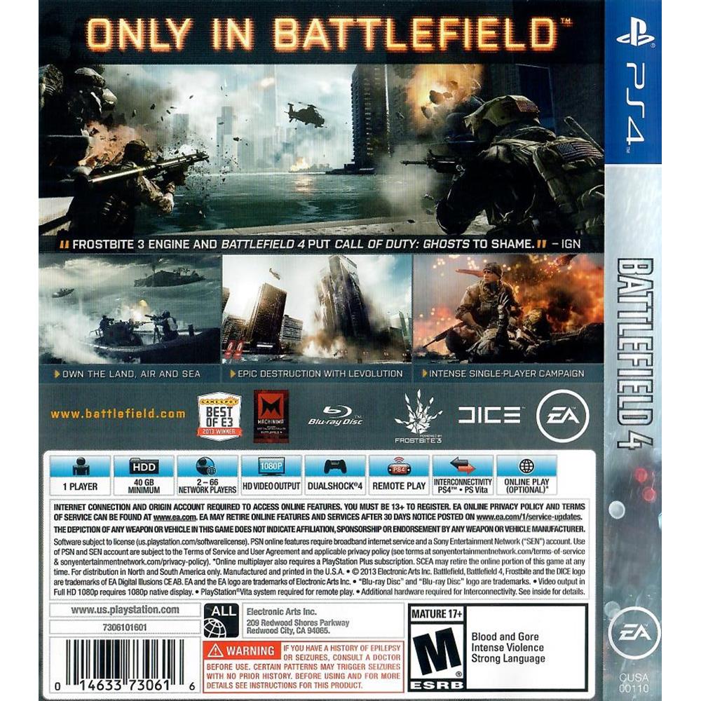 Battlefield 4 Ps4 #1 (Com Detalhe) (Jogo Mídia Física) - Arena Games - Loja  Geek