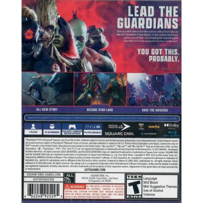 Marvel Guardians Of The Galaxy Ps4
